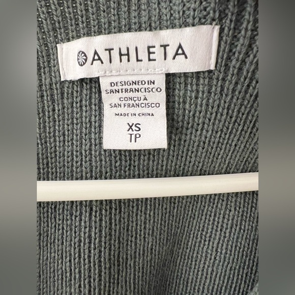 NWT Athleta Hanover V Neck Sweater Size XS Mist Grey - Picture 5 of 11